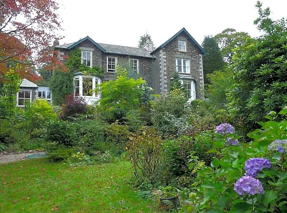 Annesdale House, a Victorian stone house set in mature gardens, Windermere