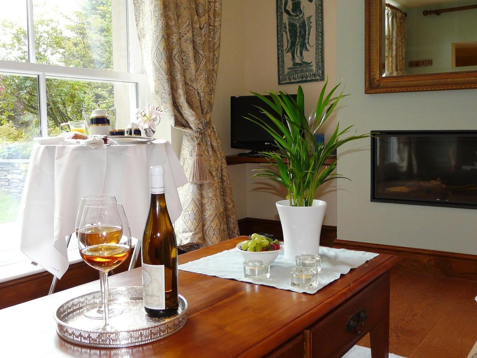 A quiet corner of the house, set for the evening